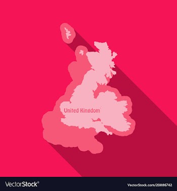 United kingdom uk regions map in flat style with vector image