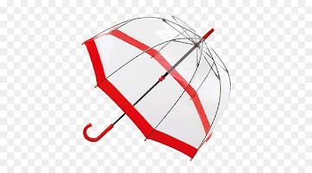 United Kingdom Umbrella Designer Pink Totes Isotoner - Transparent red edge Birdcage Umbrella 