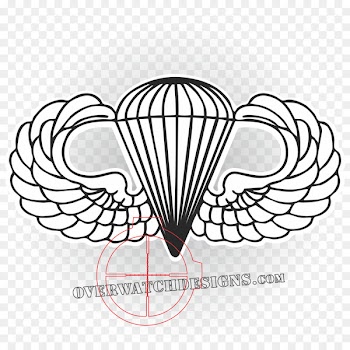 United States Army Airborne School Parachutist Badge Airborne forces Paratrooper Military - indian flag colour parachute 