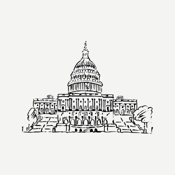 United States Capitol collage element, | Free PSD Illustration - rawpixel