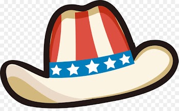 United States Cowboy hat Clip art - Cartoon American flag cowboy hat 