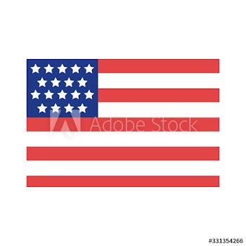 united states of america flag silhouette style