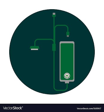 Universal green power bank vector image