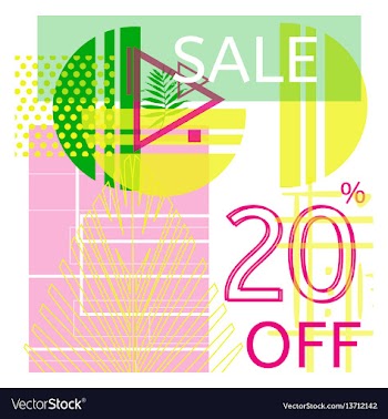 Universal tropic style commercial banner vector image