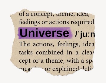 Universe ripped dictionary, editable word | Free PSD - rawpixel
