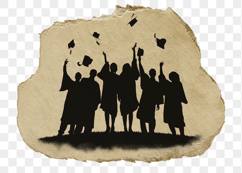 University graduates png sticker, silhouette, | Free PNG - rawpixel
