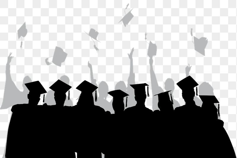 University graduates png sticker, silhouette | Free PNG - rawpixel
