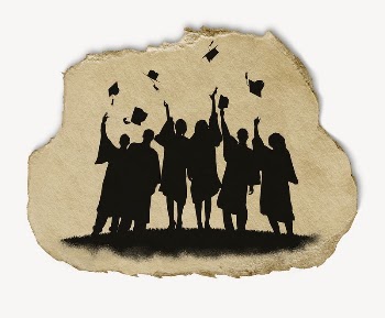 University graduates silhouette, ripped paper | Free PSD - rawpixel