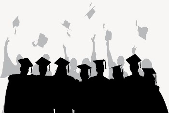 University graduates silhouette sticker, education | Free PSD - rawpixel