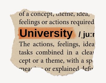 University ripped dictionary, editable word | Free PSD - rawpixel