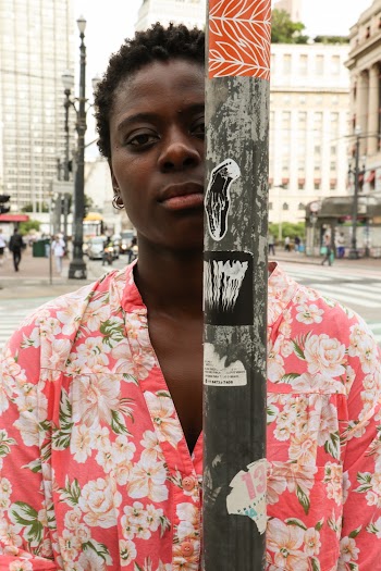 Unknown Celebrity in Pink and White Floral Top