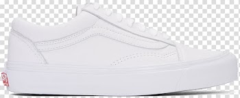 Unpaired triple-white Vans Old Skool, Sneakers Slip-on shoe Leather Vans, White shoes transparent background PNG clipart