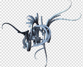 UNRESTRICTED Abstract D Bits, grey illustration transparent background PNG clipart