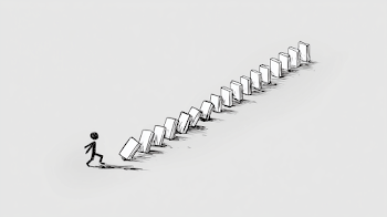 Unstoppable Domino Effect Visualization