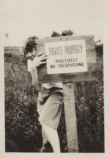 Untitled (Woman with No Trespassing | Free Photo - rawpixel