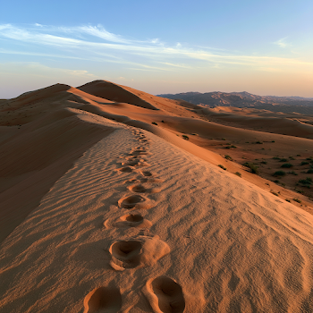 Untouched Desert Path at Dawn