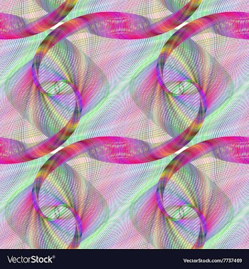 Unusual colorful seamless fractal curve pattern vector image