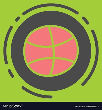 Unusual look dribbble social media icon social vector image