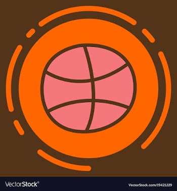 Unusual look dribbble social media icon social vector image