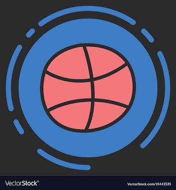 Unusual look dribbble social media icon social vector image