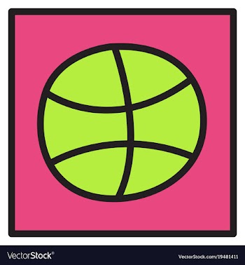 Unusual look dribbble social media icon social vector image