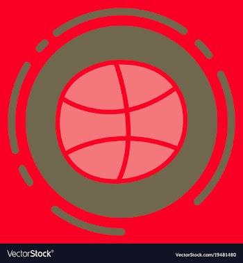 Unusual look dribbble social media icon social vector image