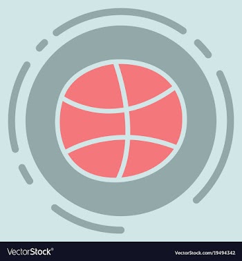 Unusual look dribbble social media icon social vector image