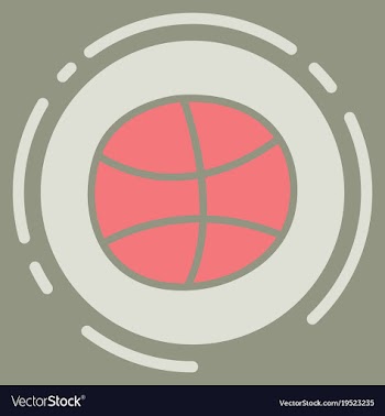 Unusual look dribbble social media icon social vector image