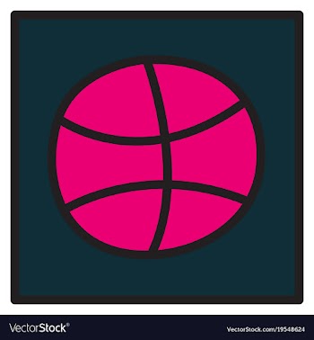 Unusual look dribbble social media icon social vector image