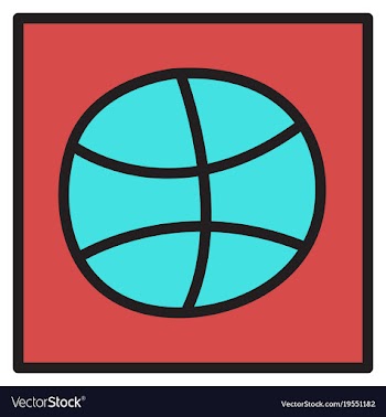 Unusual look dribbble social media icon social vector image