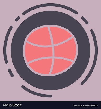 Unusual look dribbble social media icon social vector image