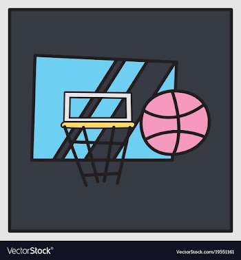 Unusual look dribbble social media icon vector image