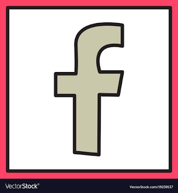 Unusual look facebook logotype social network vector image