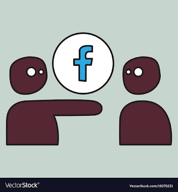 Unusual look facebook logotype social network vector image