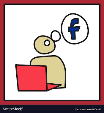Unusual look facebook logotype social network vector image