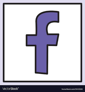 Unusual look facebook logotype social network vector image