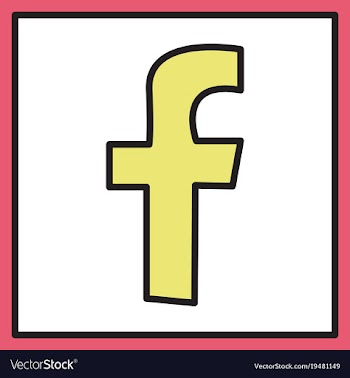 Unusual look facebook logotype social network vector image
