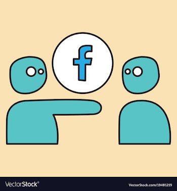 Unusual look facebook logotype social network vector image