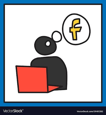 Unusual look facebook logotype social network vector image