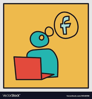 Unusual look facebook logotype social network vector image