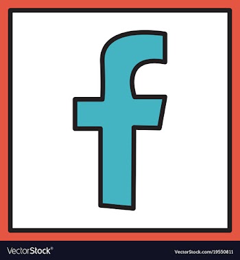 Unusual look facebook logotype social network vector image