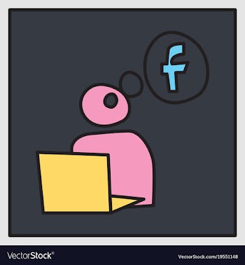 Unusual look facebook logotype social network vector image