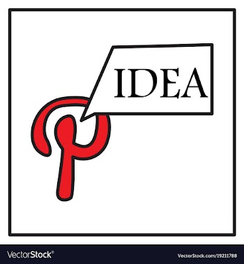 Unusual look icon of pinterest on background with vector image