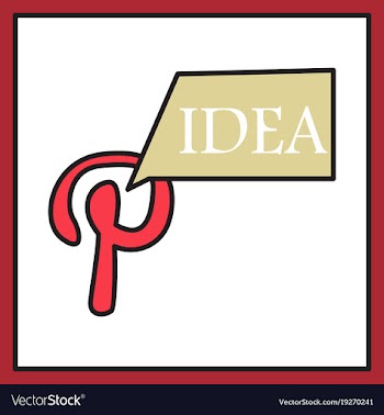 Unusual look icon of pinterest on background with vector image