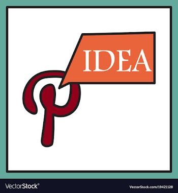 Unusual look icon of pinterest on background with vector image