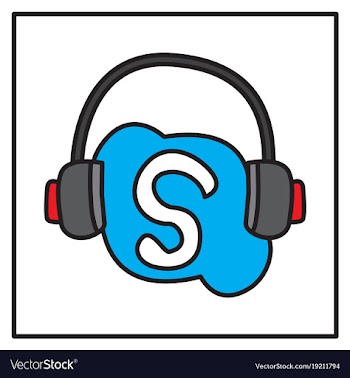 Unusual look skype logo vector image