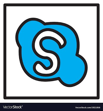 Unusual look skype logo vector image