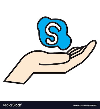 Unusual look skype logo vector image