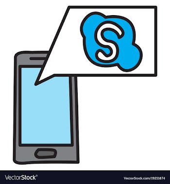 Unusual look skype logo vector image