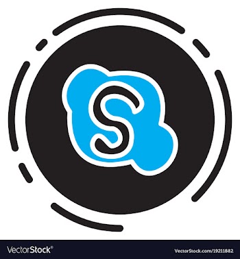 Unusual look skype logo vector image